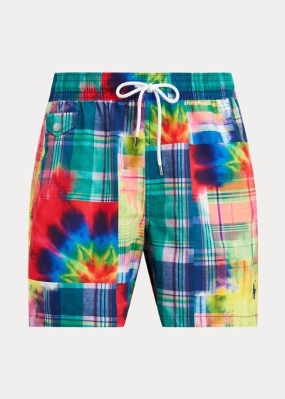 Men's Polo Ralph Lauren Tie-Dye Madras Swimshorts | 879512MXT